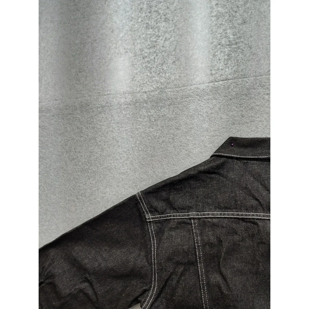 French Toast Boy Jacket XS Black Denim 100% Cotton Long Sleeve‎ Regular Pockets